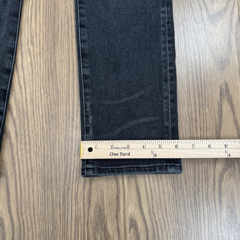 American Eagle Jeans Mens 30x30 Black Slim Low Rise Distressed Ripped Dark Denim - Picture 16 of 16